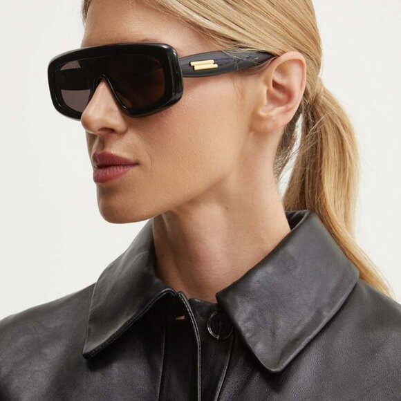 Bottega Veneta Women Sunglasses Black Shield BV1281S 001 BRAND NEW - Picture 13 of 14
